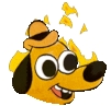 Illustration of dog with flames GIF from "This is fine." meme